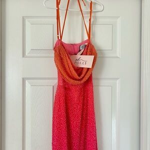 Oh Polly | Dresses | Embellished Bandeau Cowl Neck Maxi Dress In Light Blue  | Poshmark